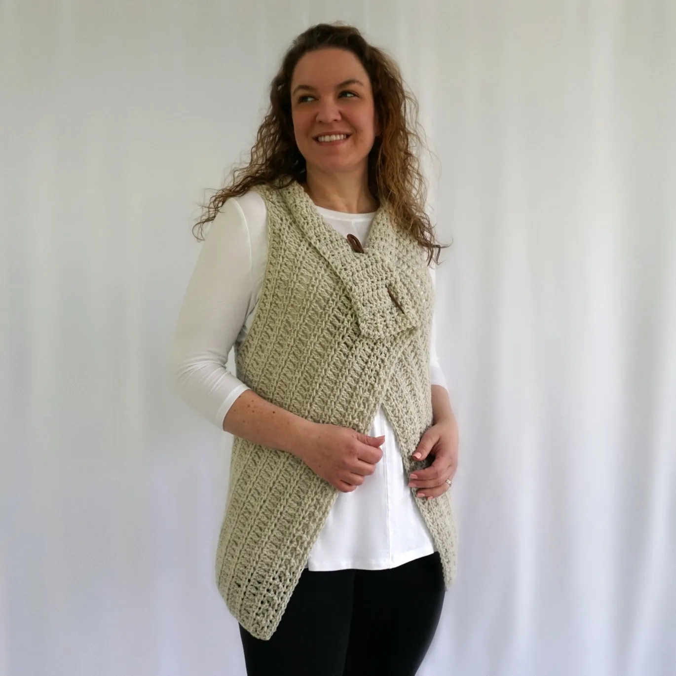 Crochet Kit - Simple Waterfall Vest