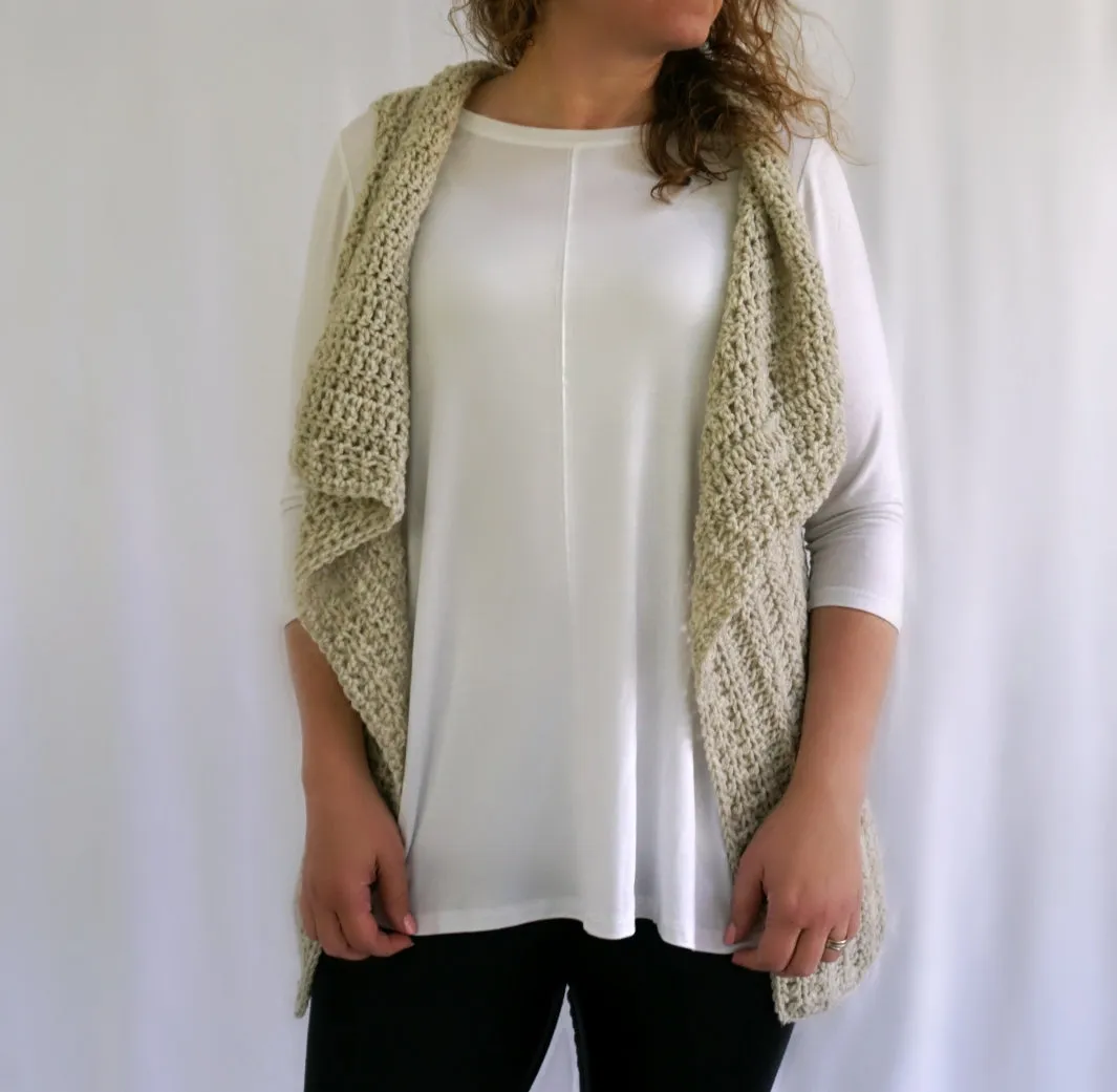 Crochet Kit - Simple Waterfall Vest