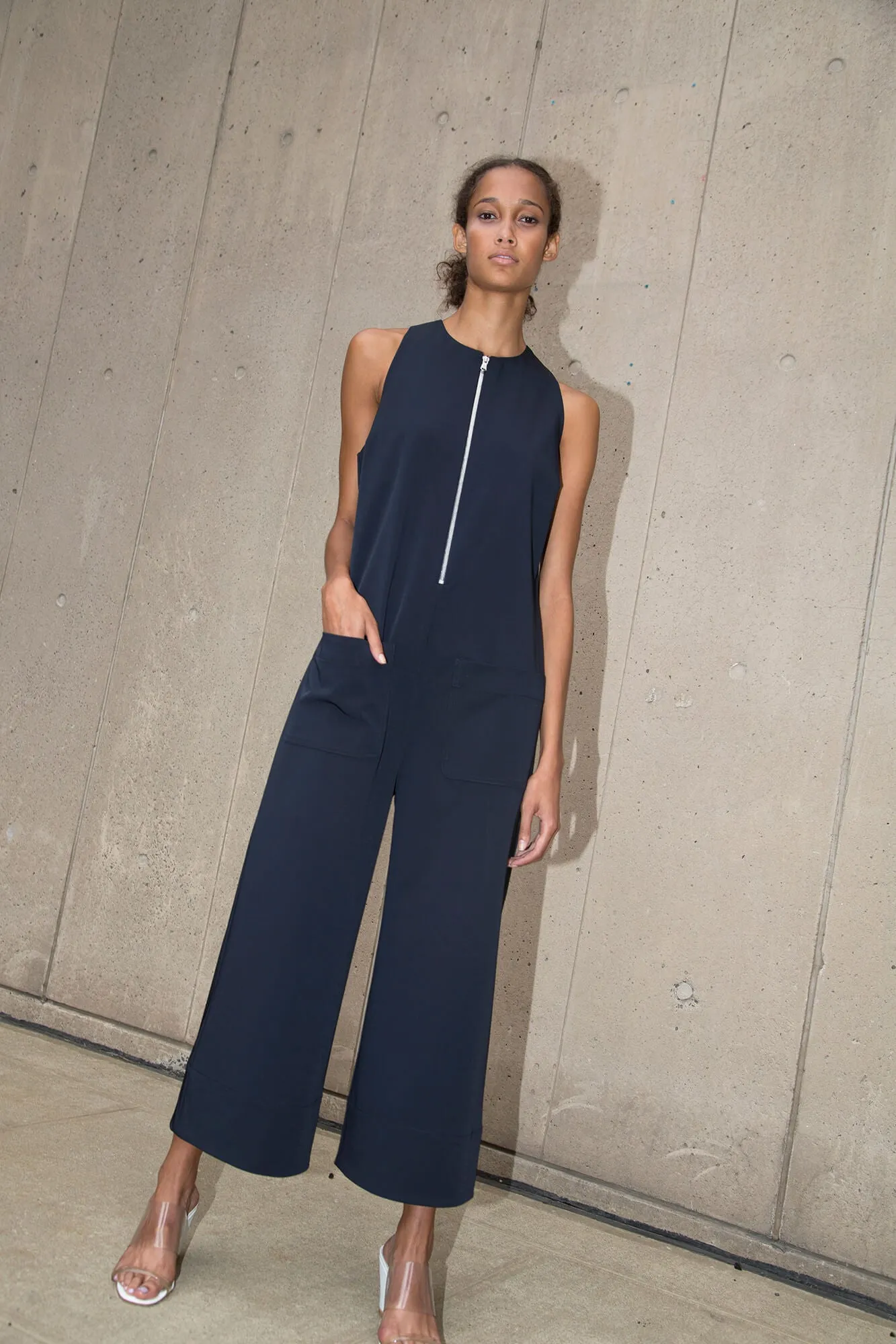 Cropped Jumpsuit - Midnight