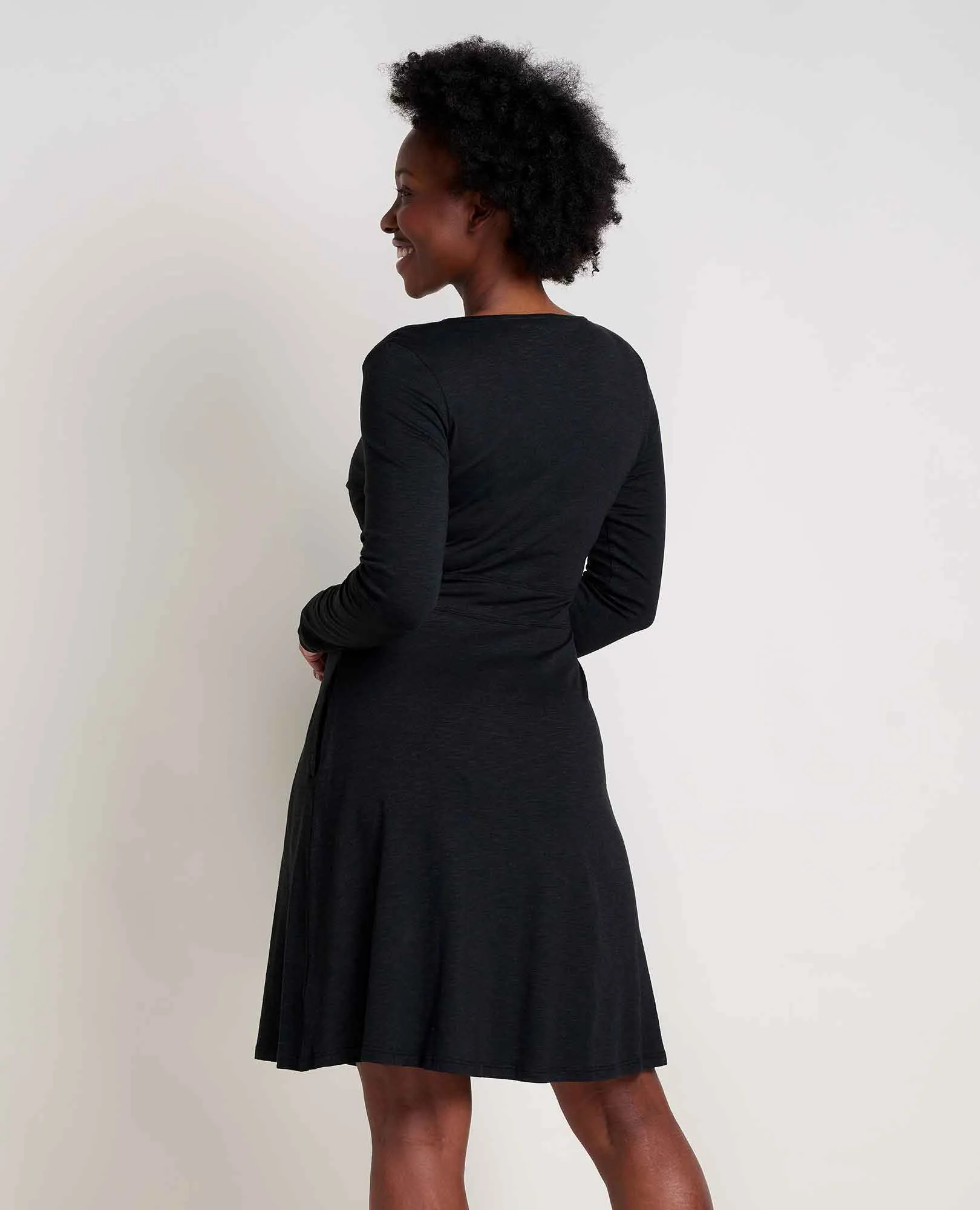 Cue Wrap Long Sleeve Dress