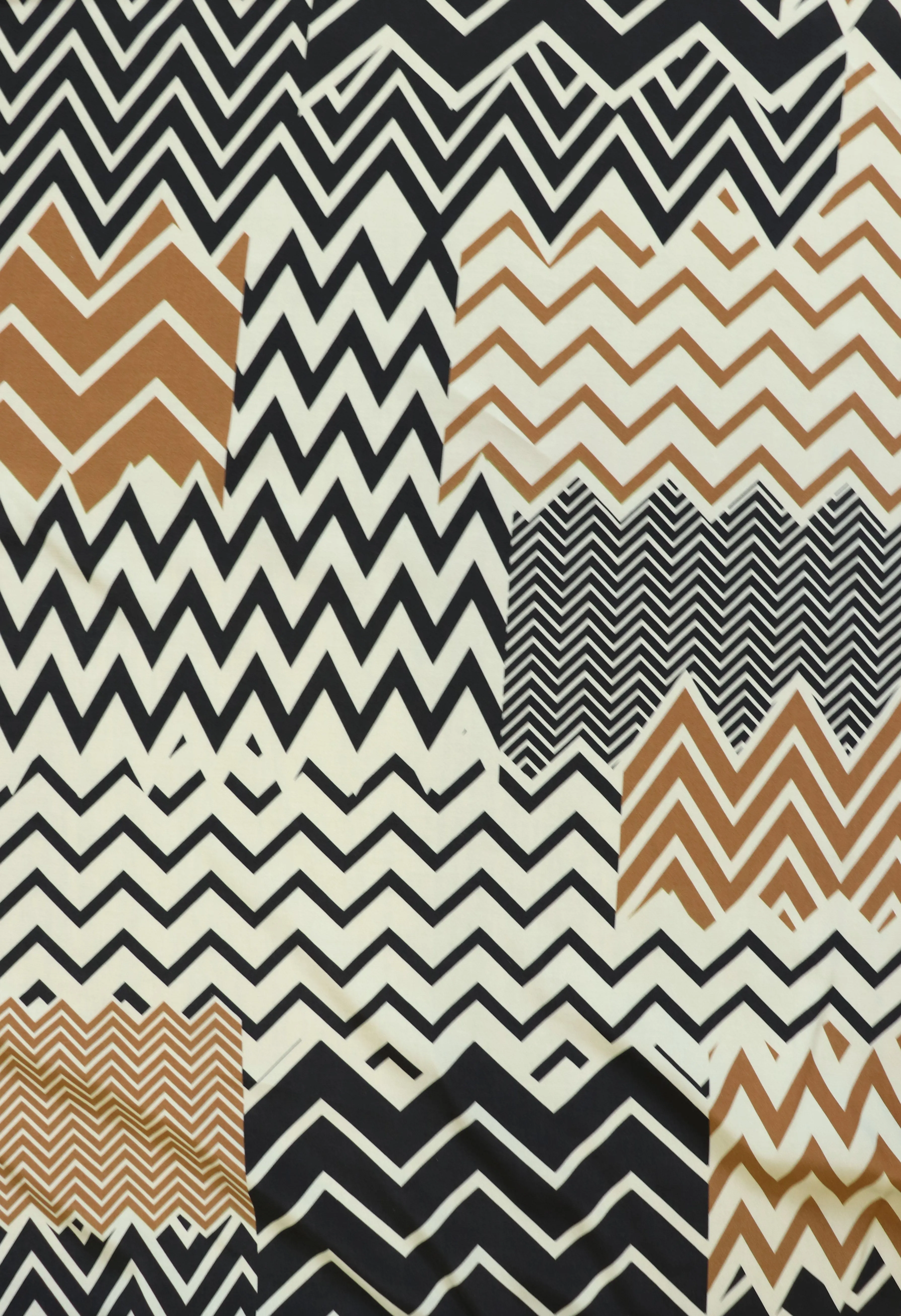 Deadstock Viscose Satin - Chevron - END OF BOLT 89cm