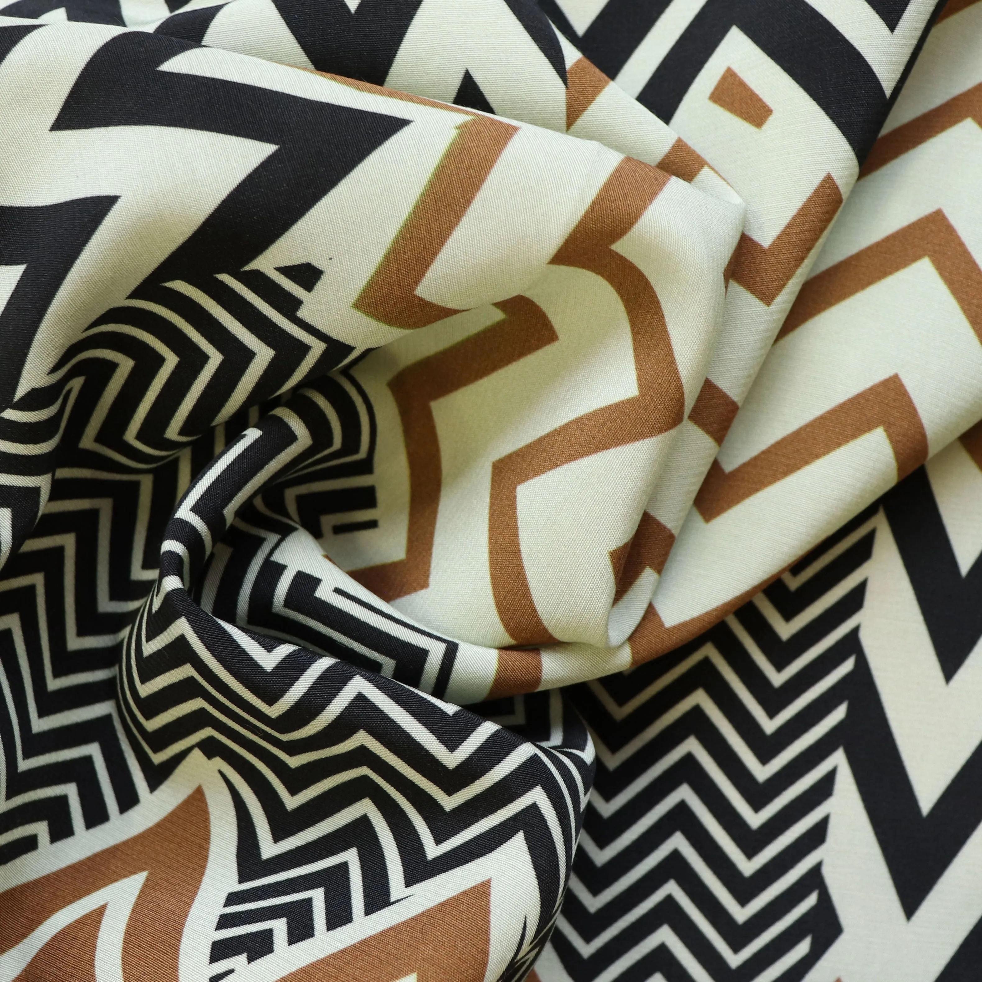 Deadstock Viscose Satin - Chevron - END OF BOLT 89cm