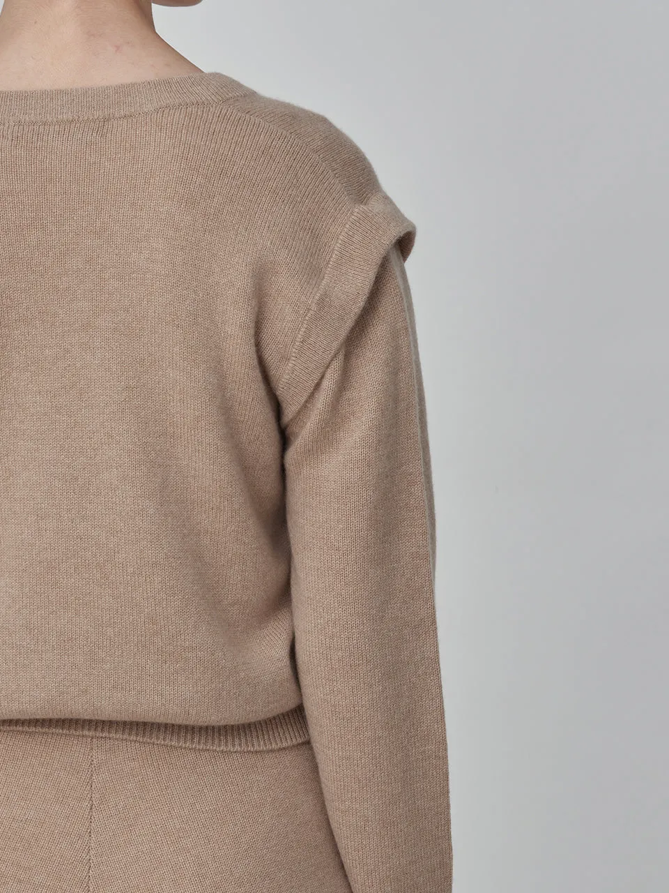 Detachable Sleeve Top_Camel