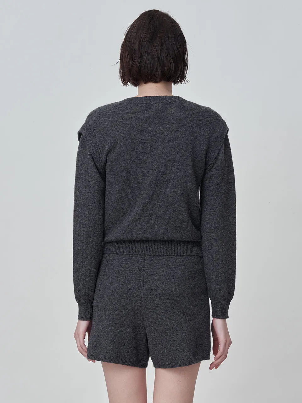 Detachable Sleeve Top_Graphite