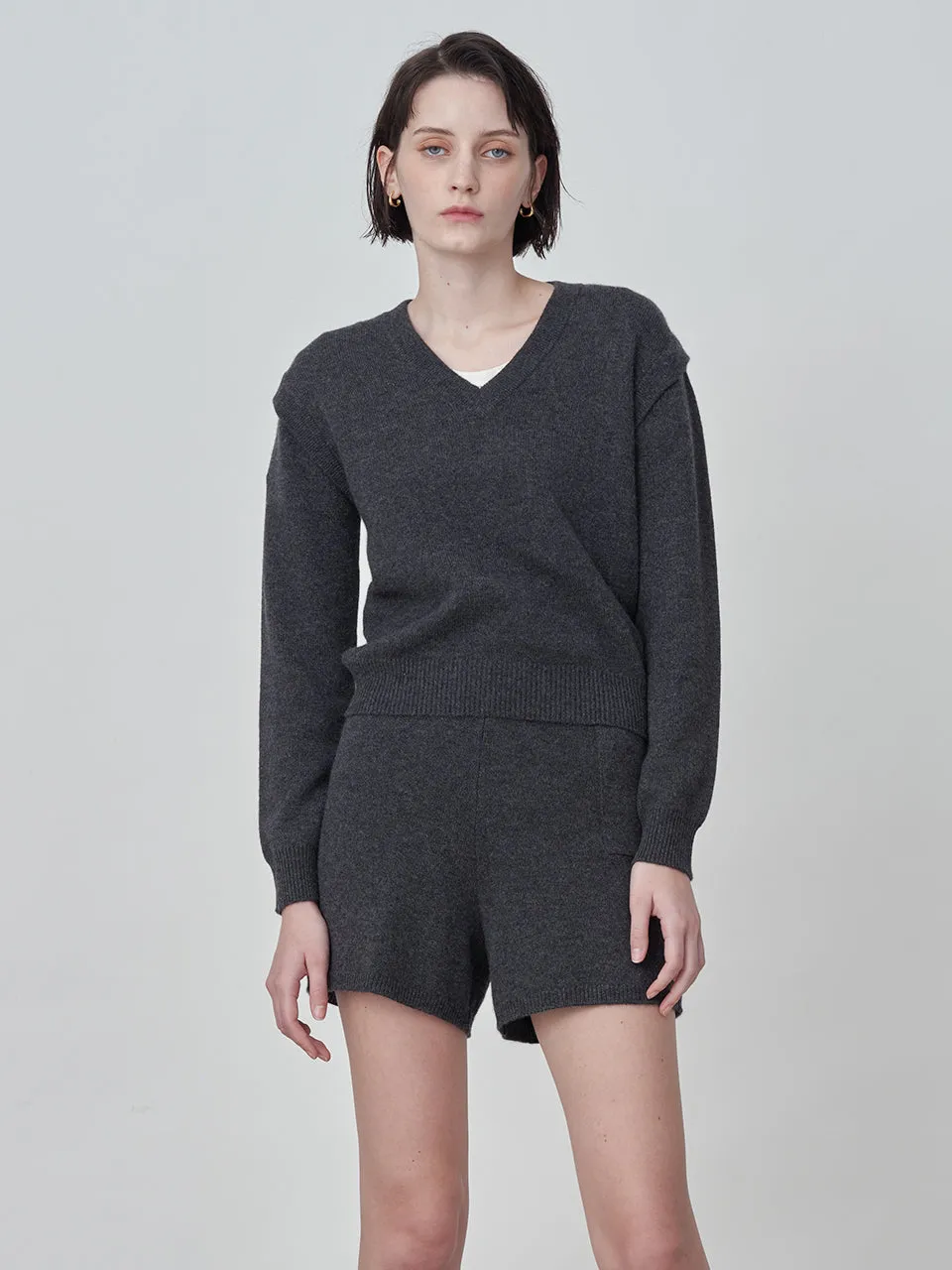 Detachable Sleeve Top_Graphite