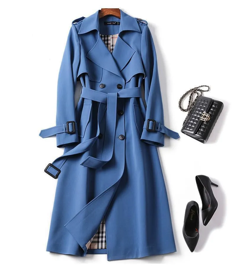 Double-breasted Mid-length Trench Coat