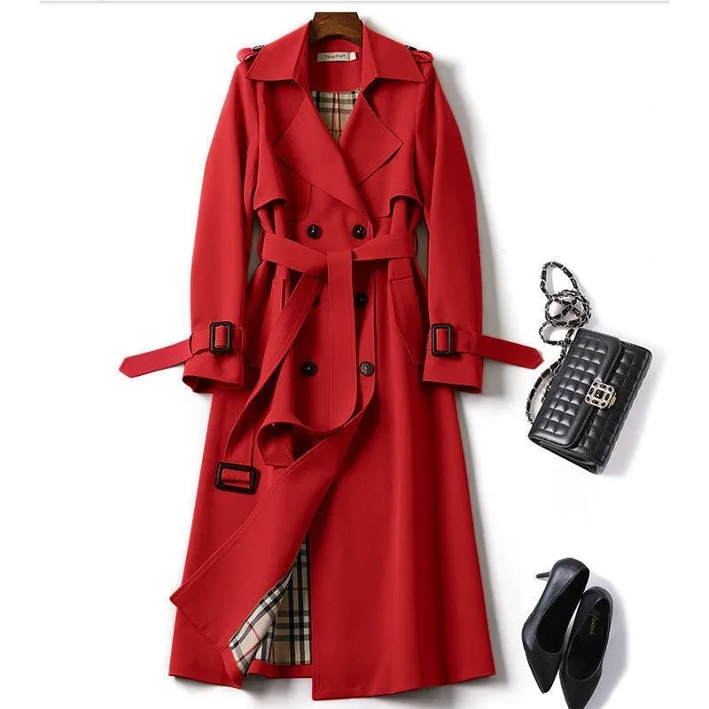 Double-breasted Mid-length Trench Coat