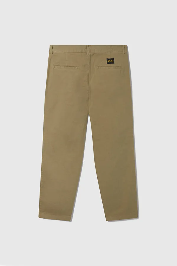 Double Pleat Chino - Khaki Twill