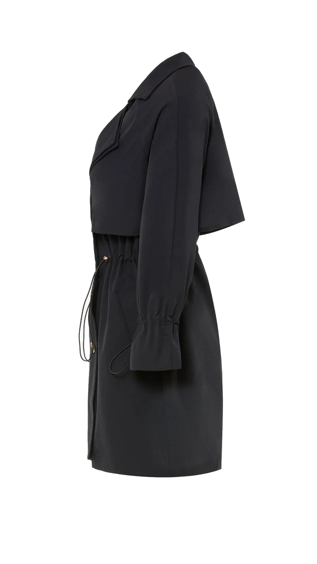 Drawstring Midi Trench