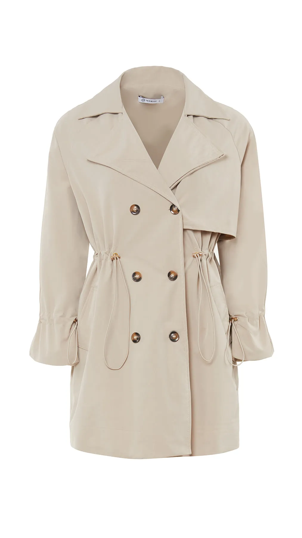 Drawstring Midi Trench