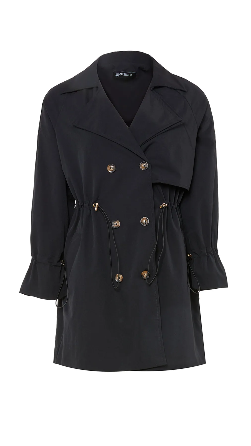 Drawstring Midi Trench