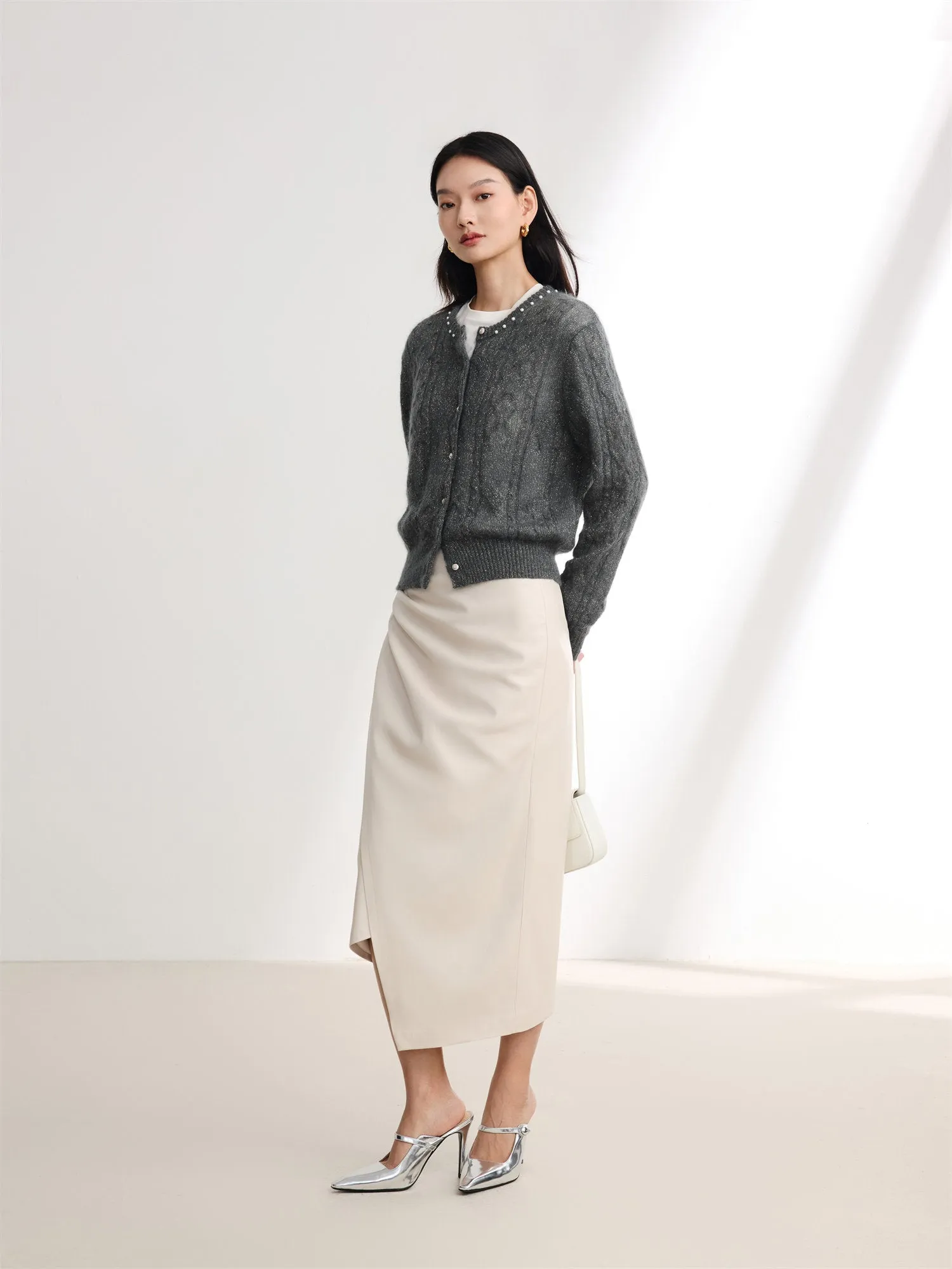 EP YAYING Deconstructed Midi Skirt