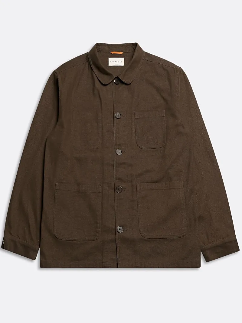 Far Afield Station Jacket - Brown Panama Twill