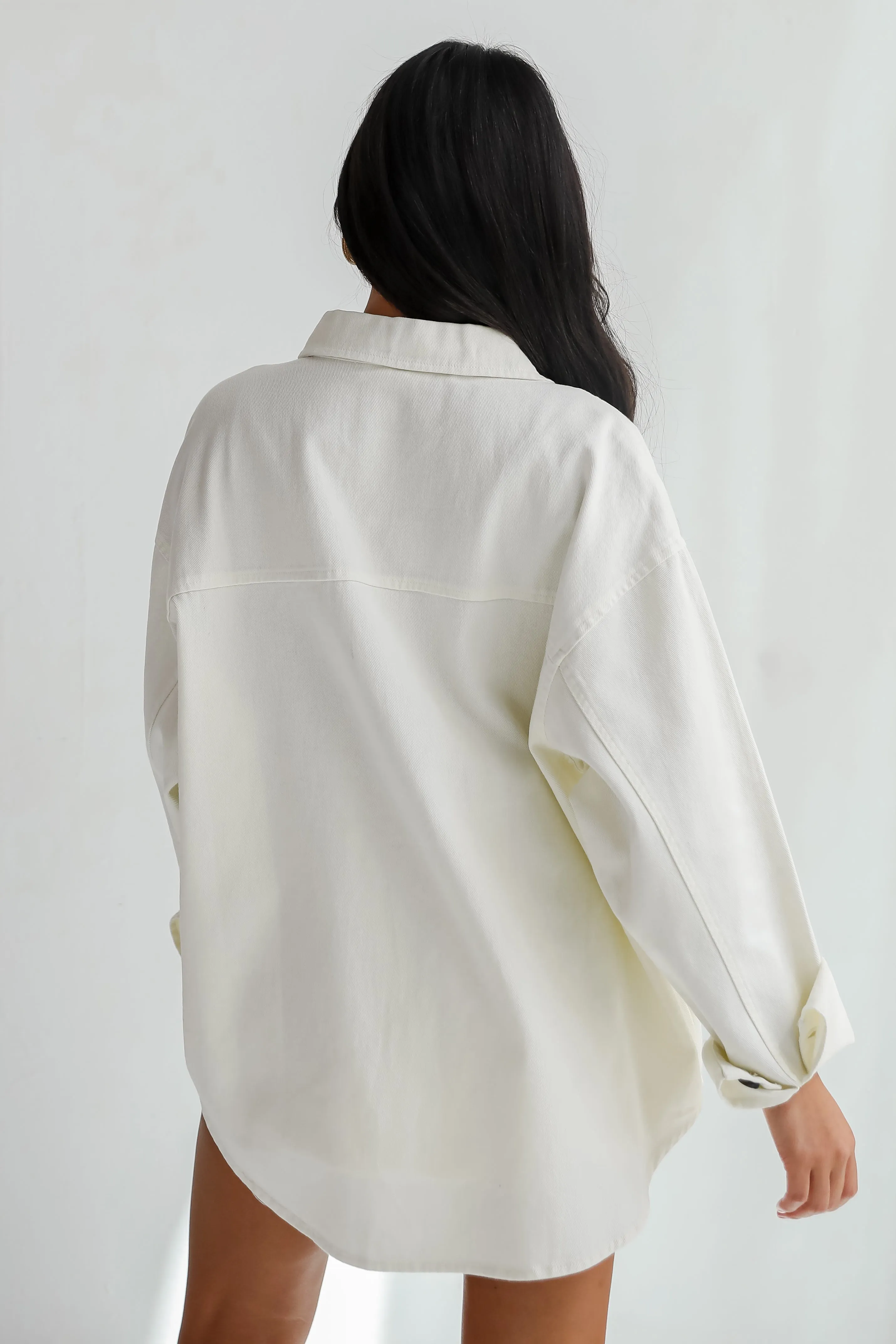 FINAL SALE - Ready For Anything Cream Denim Jacket