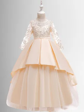 Fit For a Princess Layered Lace Special Occasion Dress