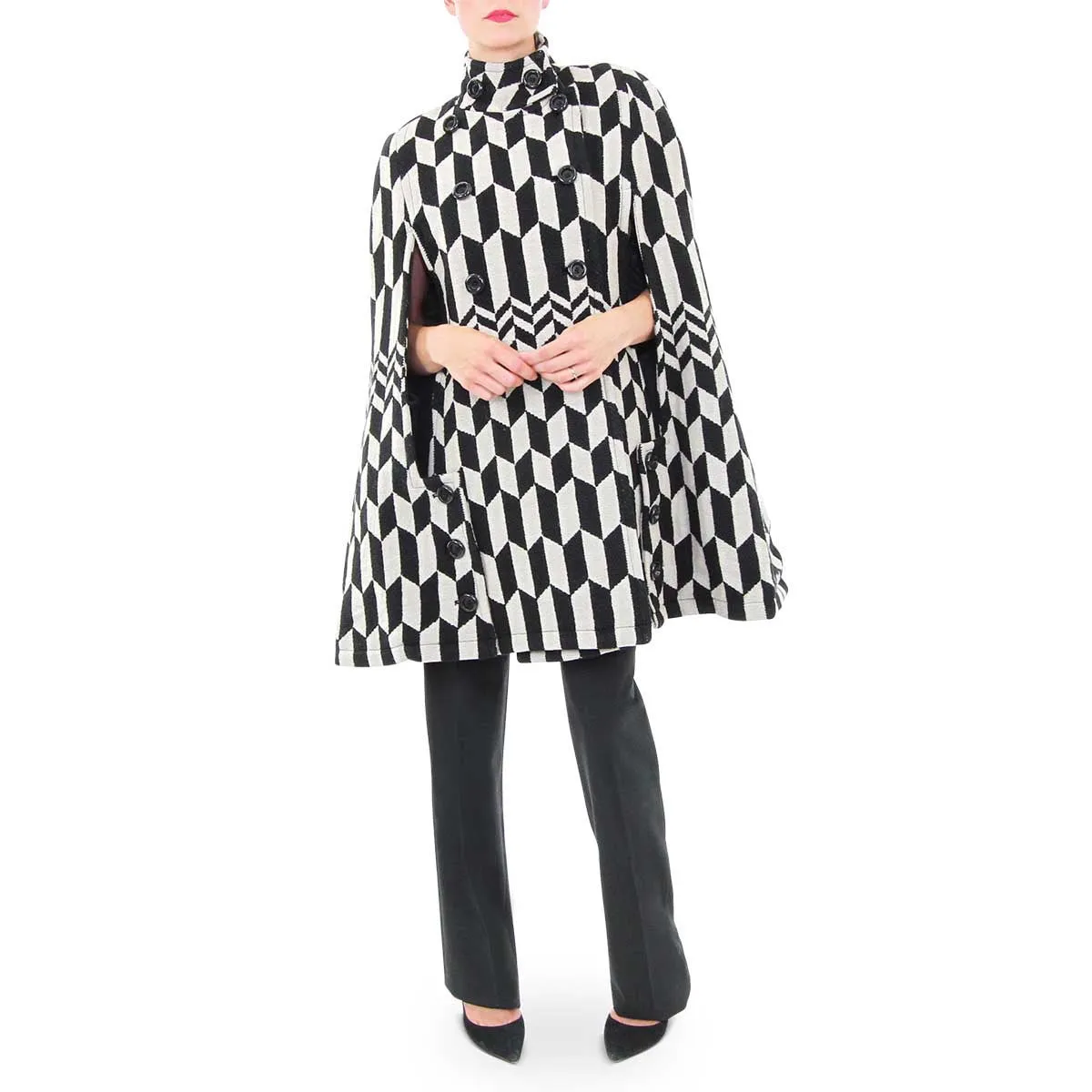 Geometrical Print Cape