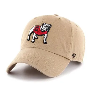 Georgia Bulldogs '47 Brand Vintage Khaki Clean Up Adj Strapback Slouch Hat Cap