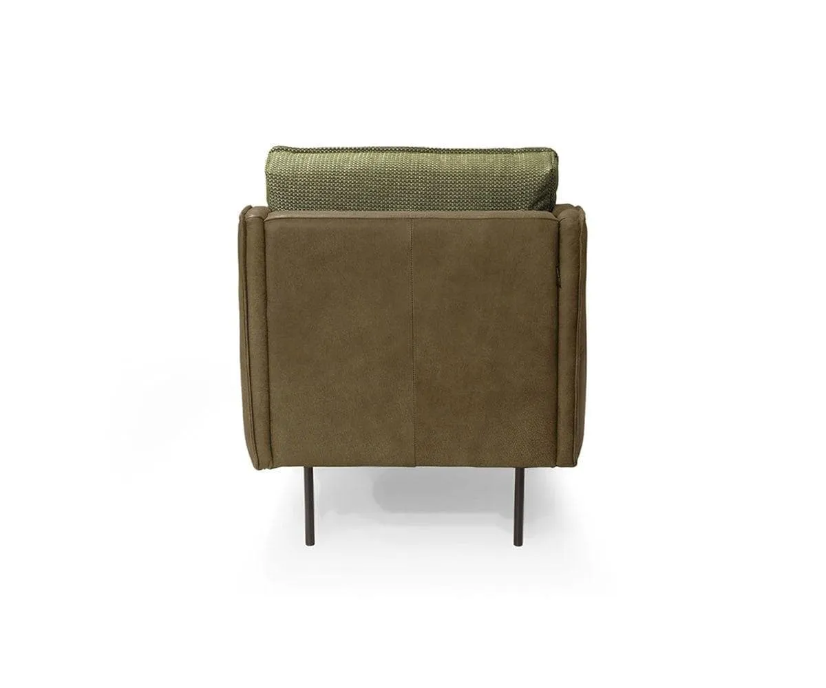 Gino Leather Chair - Olive