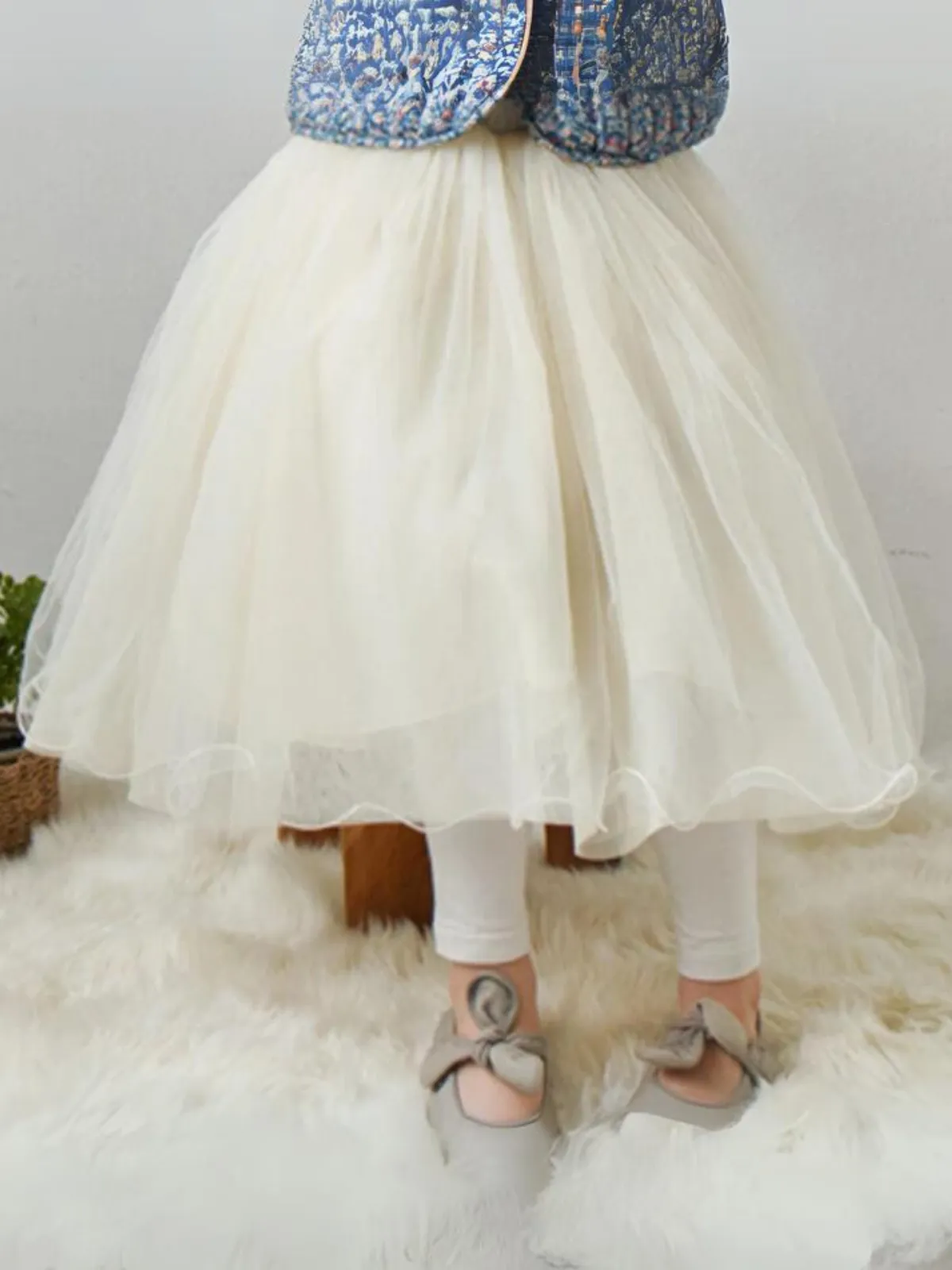 Girl's Dreamy Layered Tulle Midi Skirt