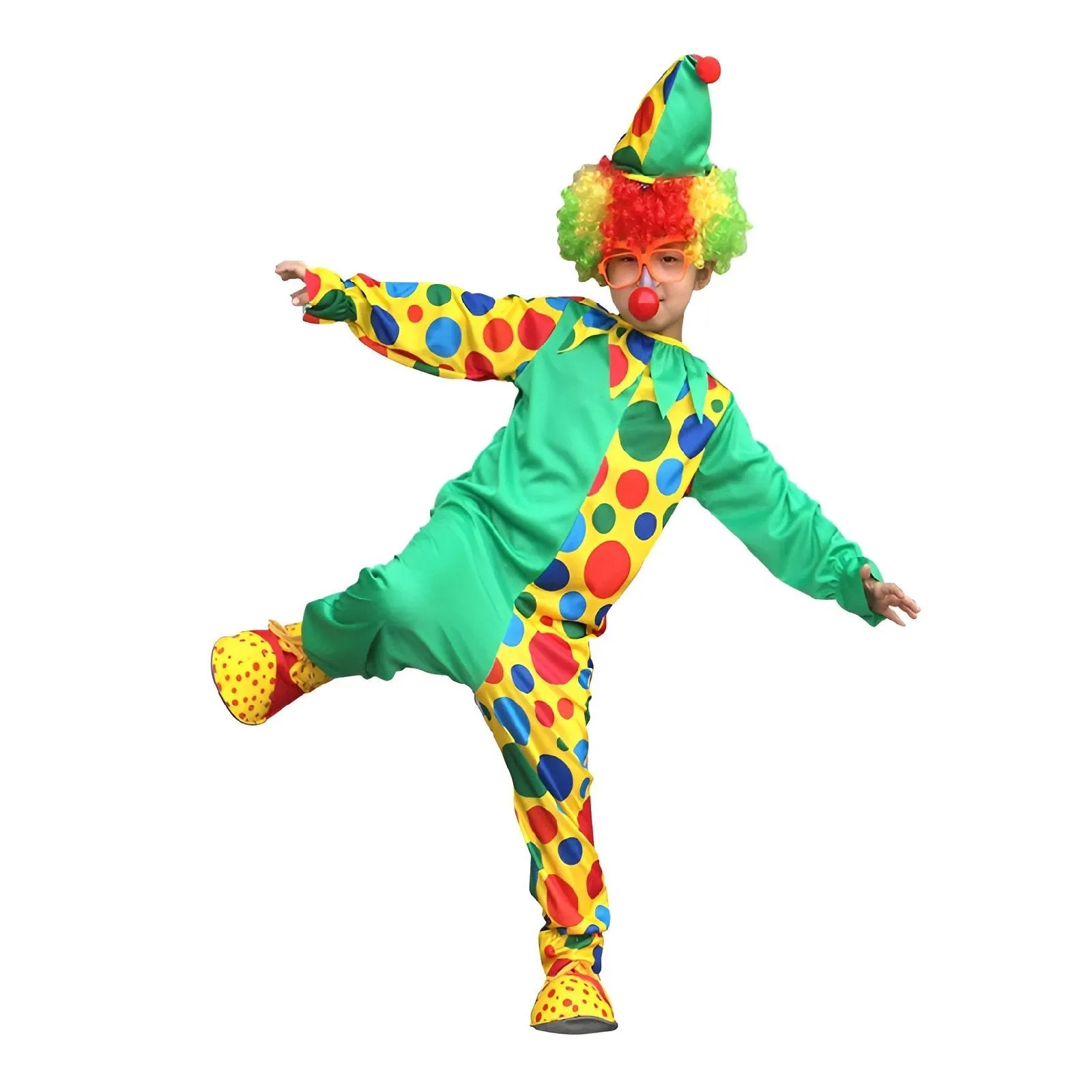 Halloween Boy Girl Clown Costume Cosplay Masquerade Magic Costume Circus Clown Suit