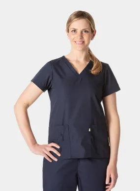 HappyFIT Lily Scrub Top - Navy