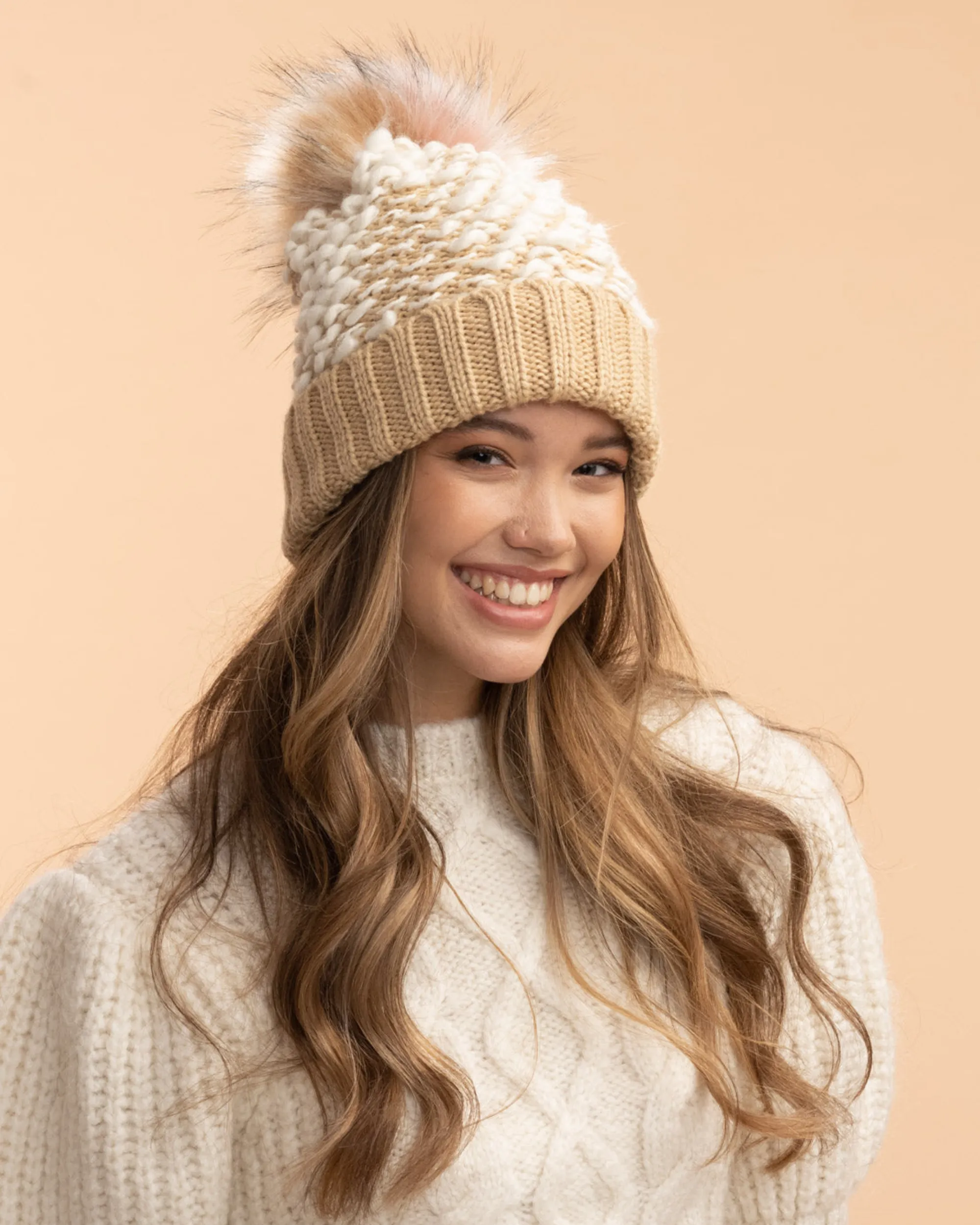 Harmony Pom Beanie | Beige