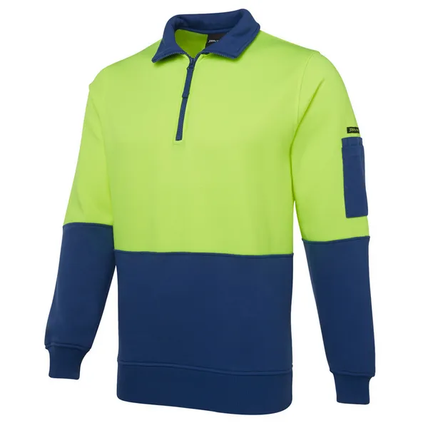 Hi Vis 1/2 Zip Fleecy Sweater