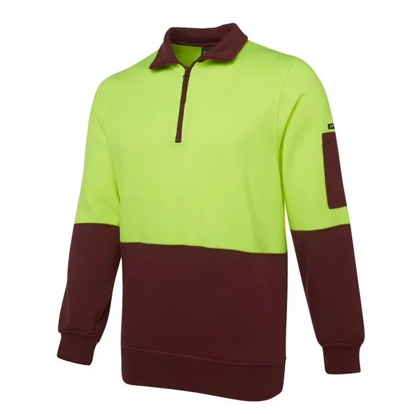 Hi Vis 1/2 Zip Fleecy Sweater