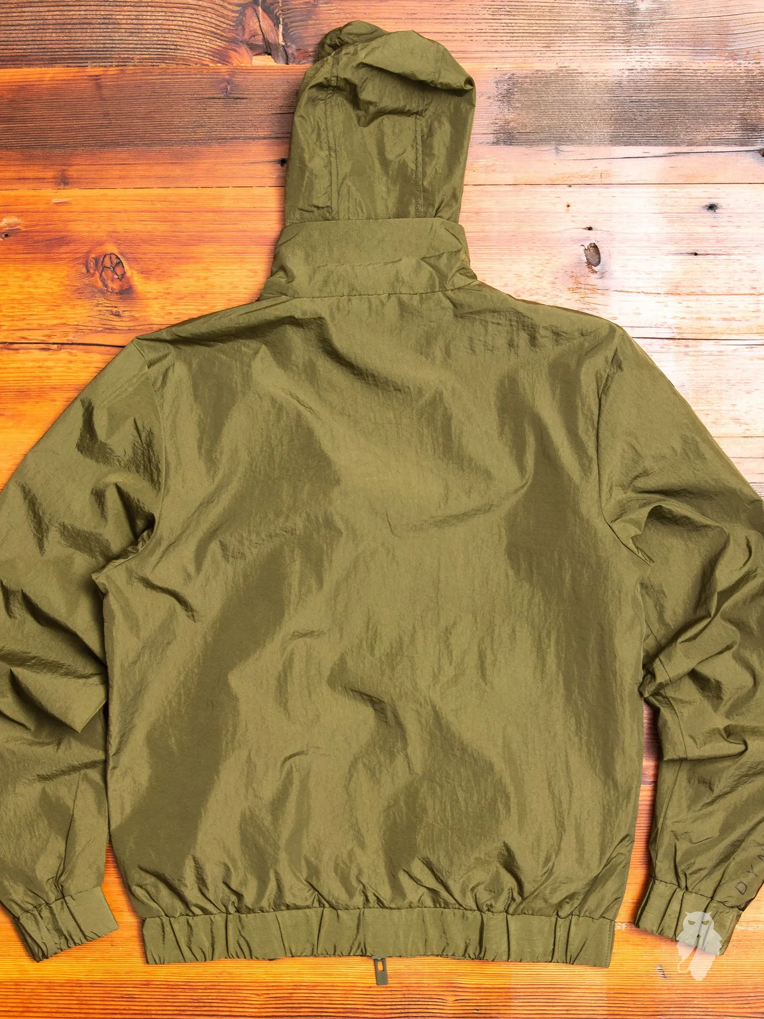 Hooded Track Jacket in Crisp Olive