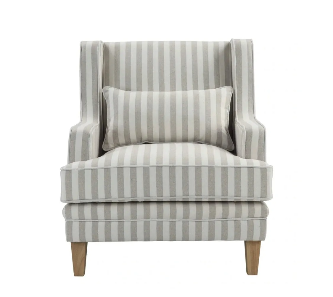 Hudson Natural Stripe Armchair