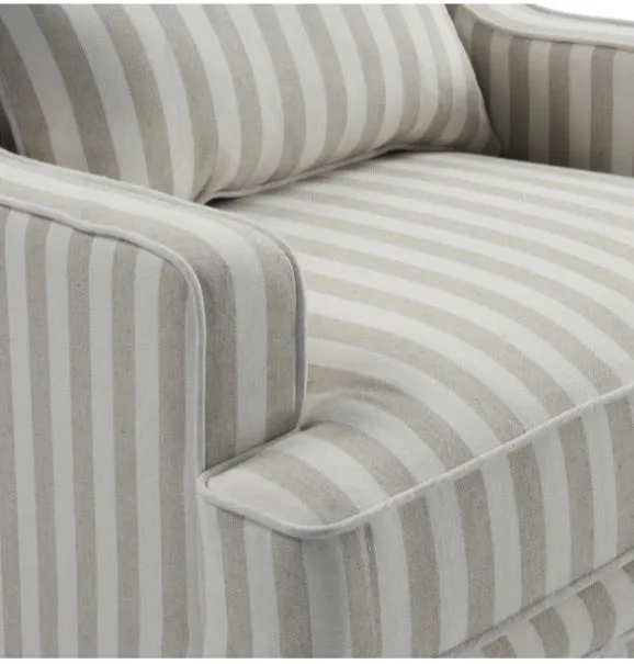 Hudson Natural Stripe Armchair