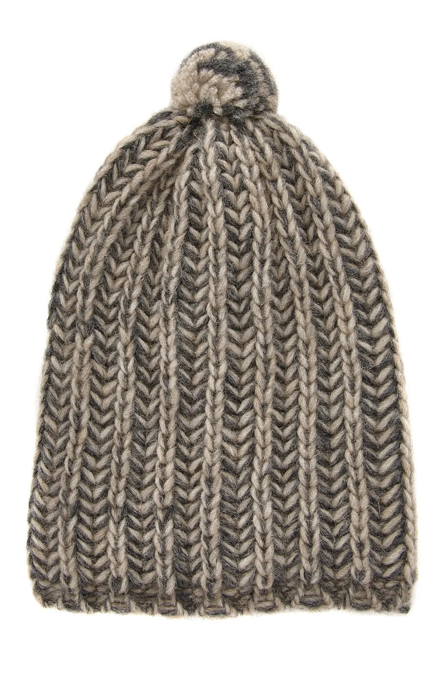 INVERNI EVEREST Brown Fishbone Beanie