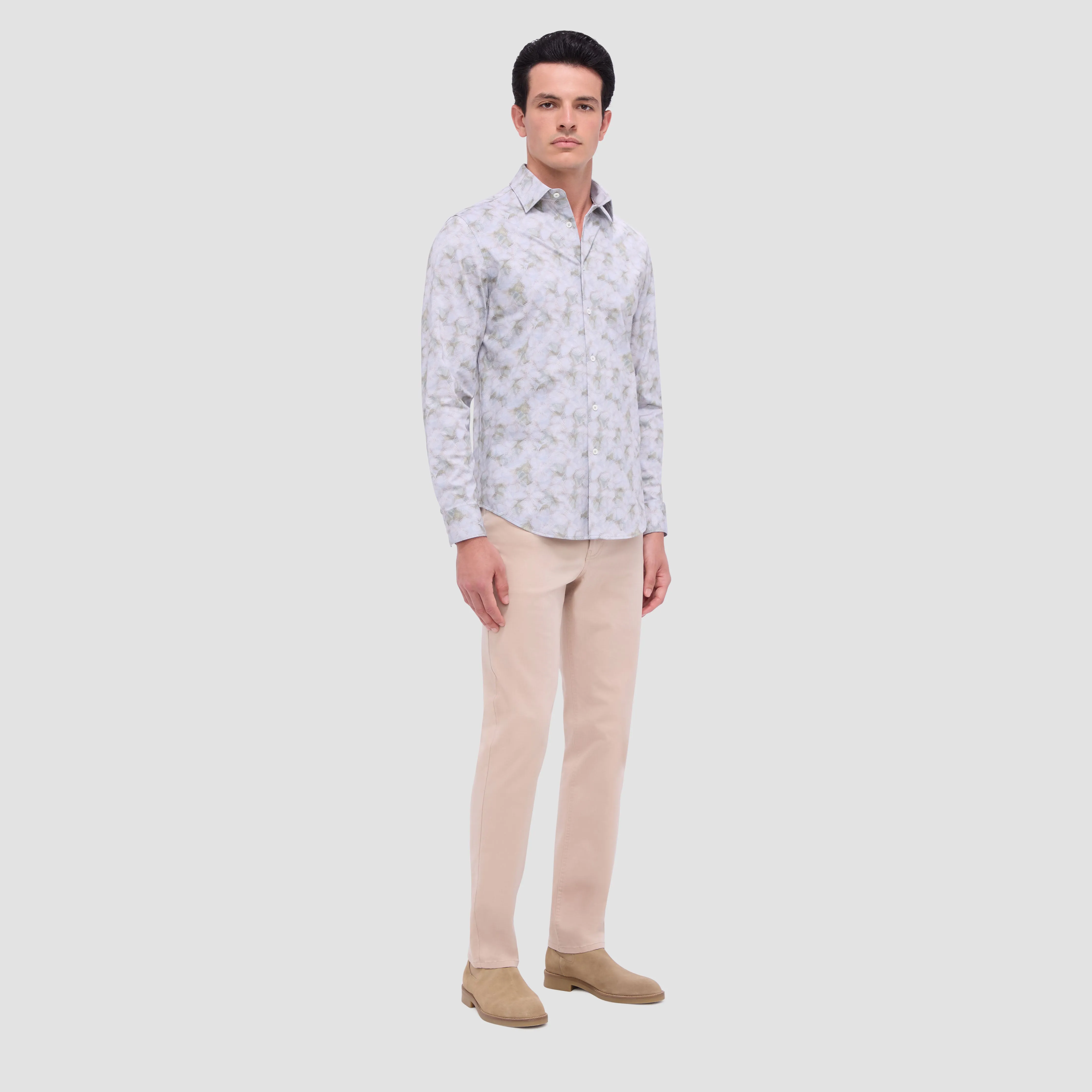 Jimmy Double Sided Leaf/Solid OoohCotton Shirt