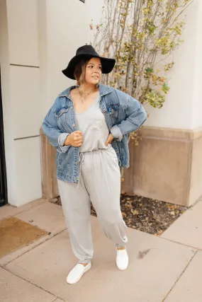 Jump In Jumpsuit In Heather Gray