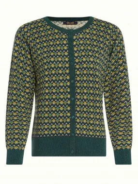 King Louie cardi roundneck darling pine green