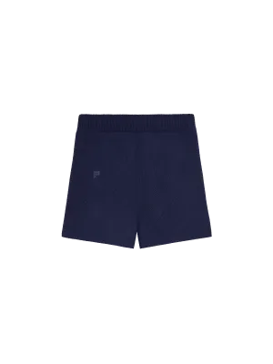 Knit Shorts—navy blue