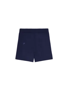 Knit Shorts—navy blue