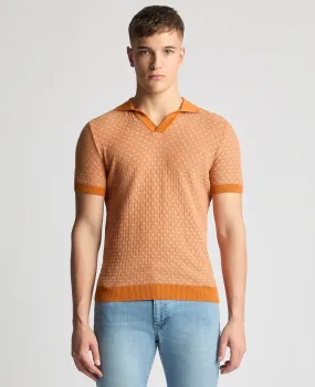 Knitted Cotton Short-Sleeve Polo