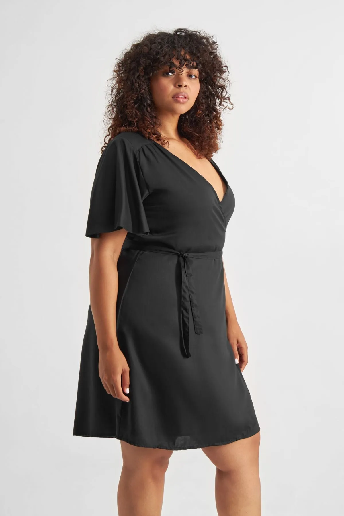 Kungshamn Black Wrap Dress Dedicated