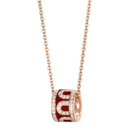 L'Arc de DAVIDOR Bead, 18k Rose Gold with Lacquered Ceramic and Palais Diamonds