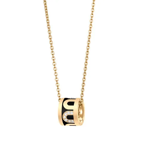 L'Arc de DAVIDOR Bead, 18k Yellow Gold with Lacquered Ceramic and Colonnato Diamonds