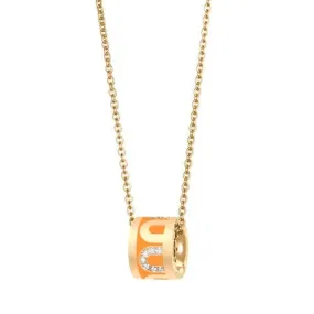 L'Arc de DAVIDOR Bead, 18k Yellow Gold with Lacquered Ceramic and Colonnato Diamonds