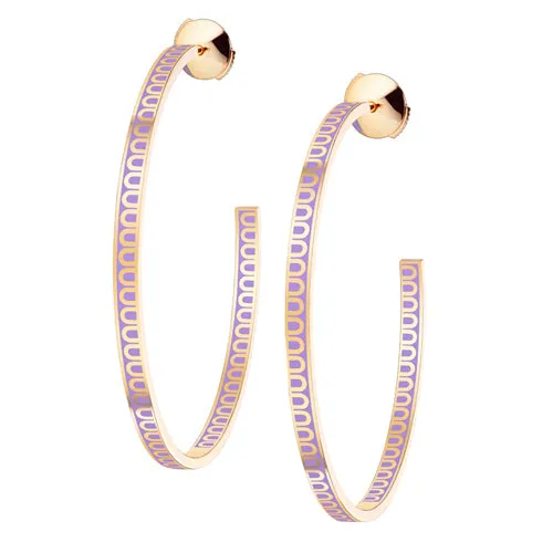 L'Arc de DAVIDOR Creole Earring GM, 18k Yellow Gold with Lacquered Ceramic