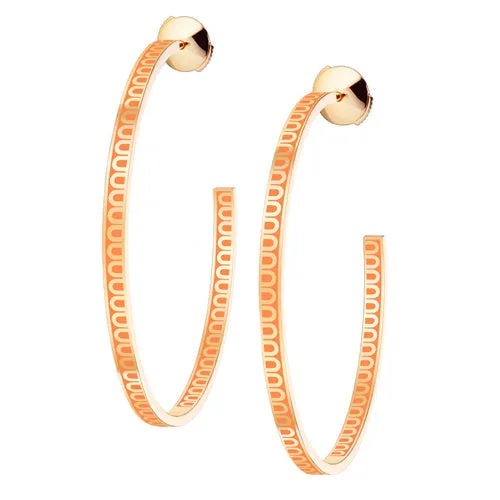 L'Arc de DAVIDOR Creole Earring GM, 18k Yellow Gold with Lacquered Ceramic