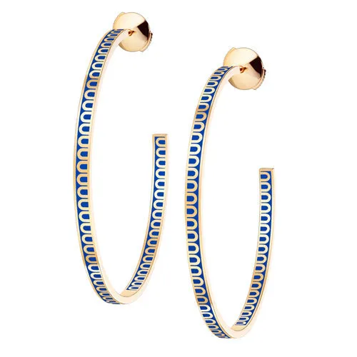 L'Arc de DAVIDOR Creole Earring GM, 18k Yellow Gold with Lacquered Ceramic