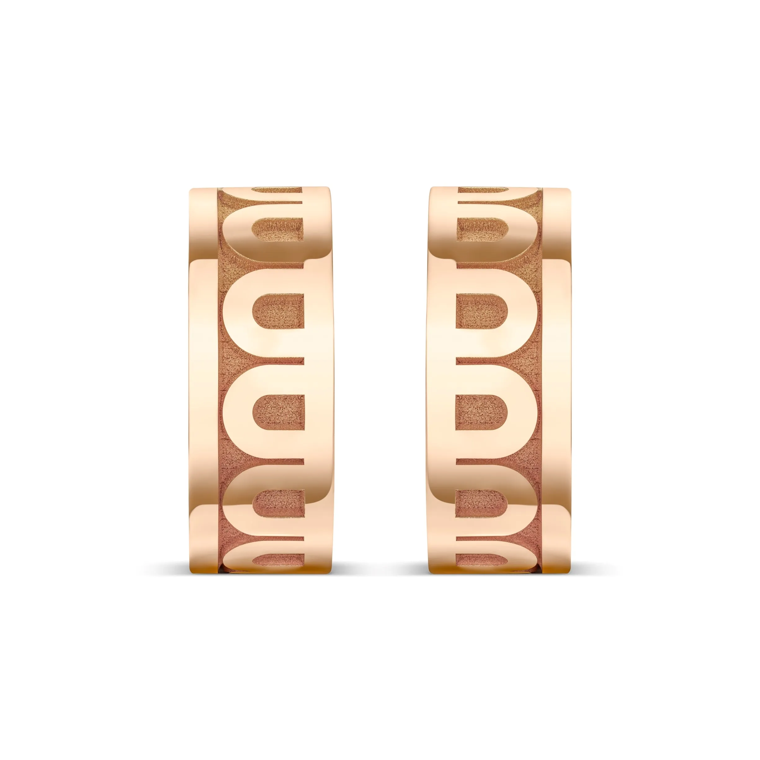 L'Arc de DAVIDOR Creole Earring PM, 18k Rose Gold with Satin Finish