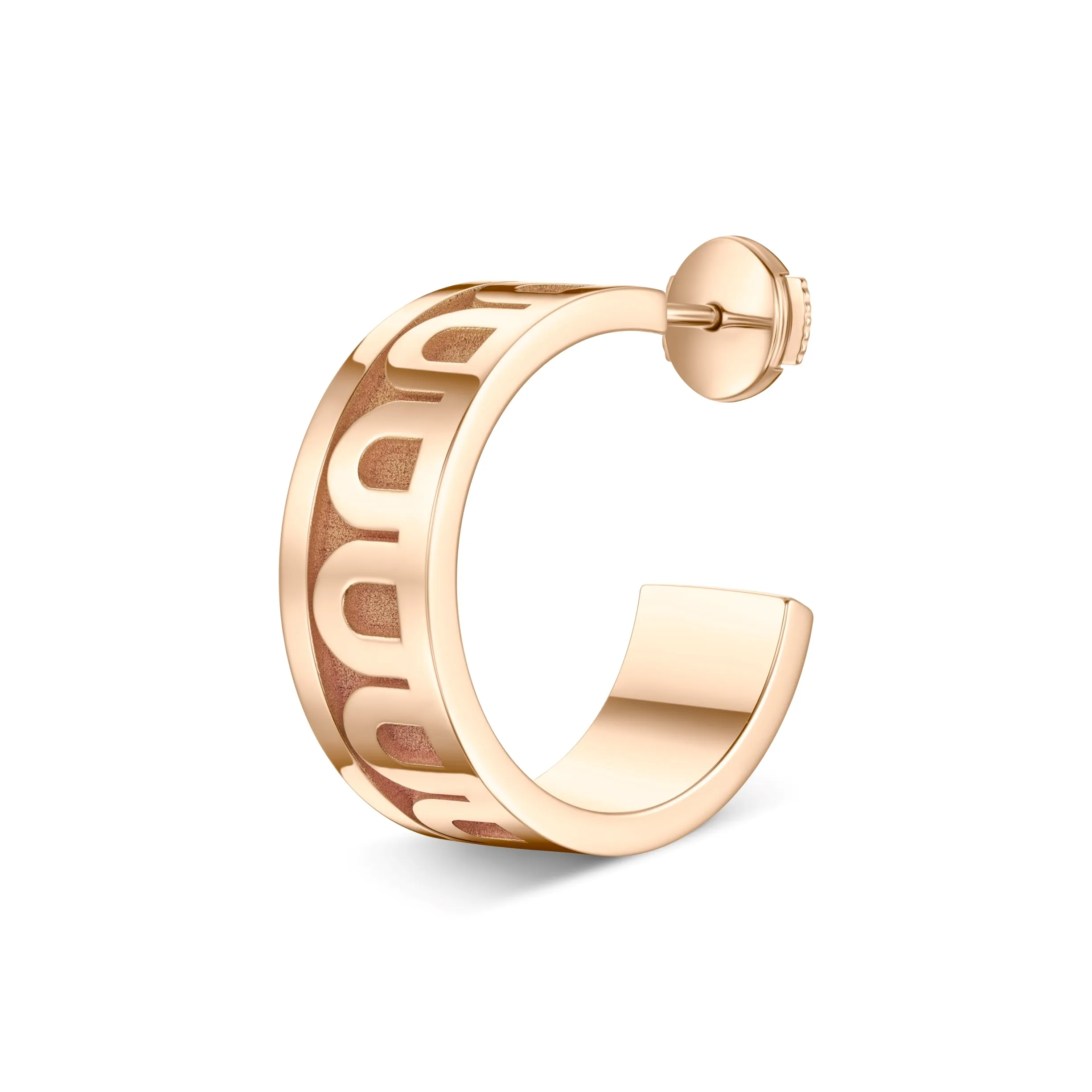 L'Arc de DAVIDOR Creole Earring PM, 18k Rose Gold with Satin Finish