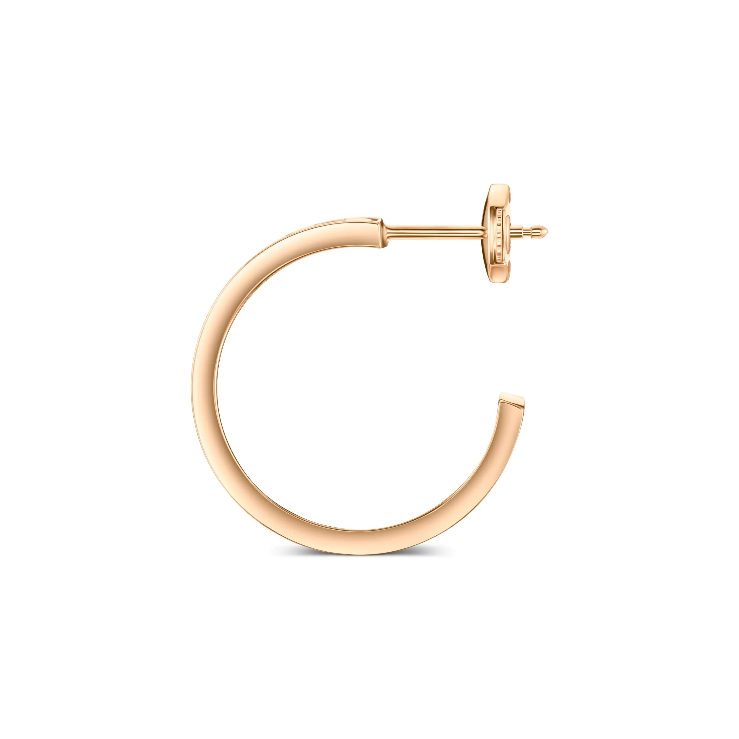 L'Arc de DAVIDOR Creole Earring PM, 18k Rose Gold with Satin Finish