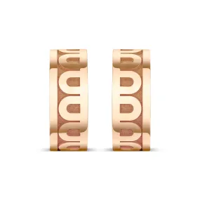 L'Arc de DAVIDOR Creole Earring PM, 18k Rose Gold with Satin Finish