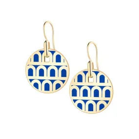 L'Arc de DAVIDOR Pendant Earring PM, 18k Yellow Gold with Lacquered Ceramic